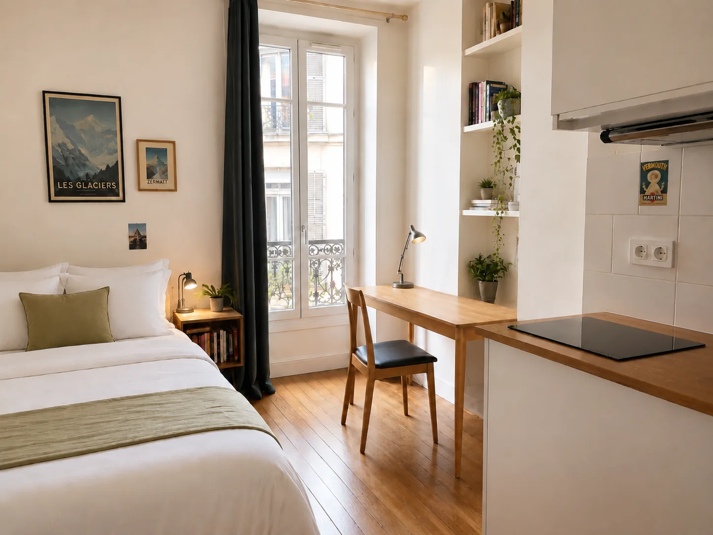 État des lieux au retour — Paris 5e, Studio 19 m²